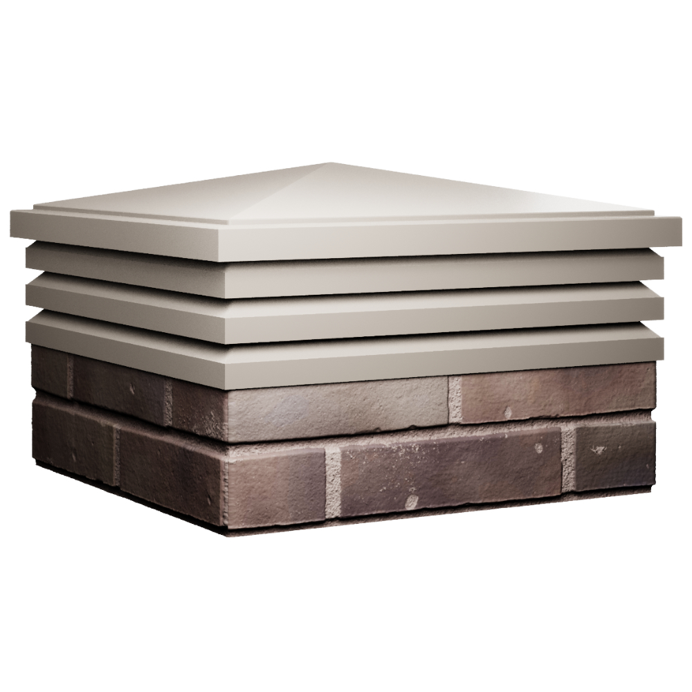 Колпак Zking Бона ХайТек Бежевый на столб 2х2 кирпича (513х513мм) в Сибае фото