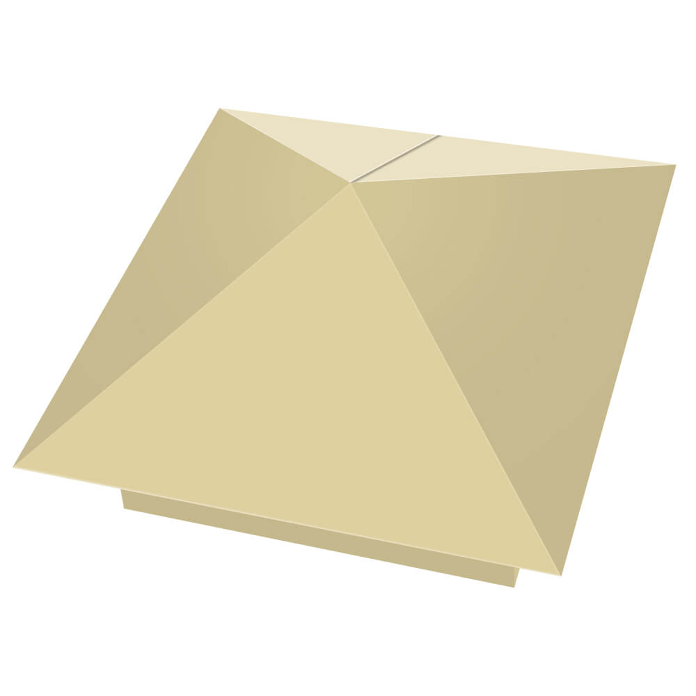 Колпак металлический 400х400мм RAL1014 Бежевый заборный Сибай фото