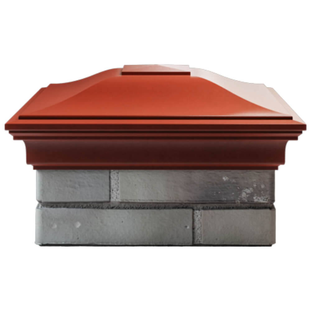 Колпак Zking Монблан Красный на столб 1.5х1.5 кирпича (385х385мм) Сибай фото