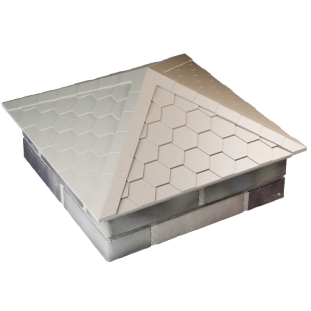 Колпак Zking Эверест Бежевый на столб 2х2 кирпича (535х535мм) Сибай фото