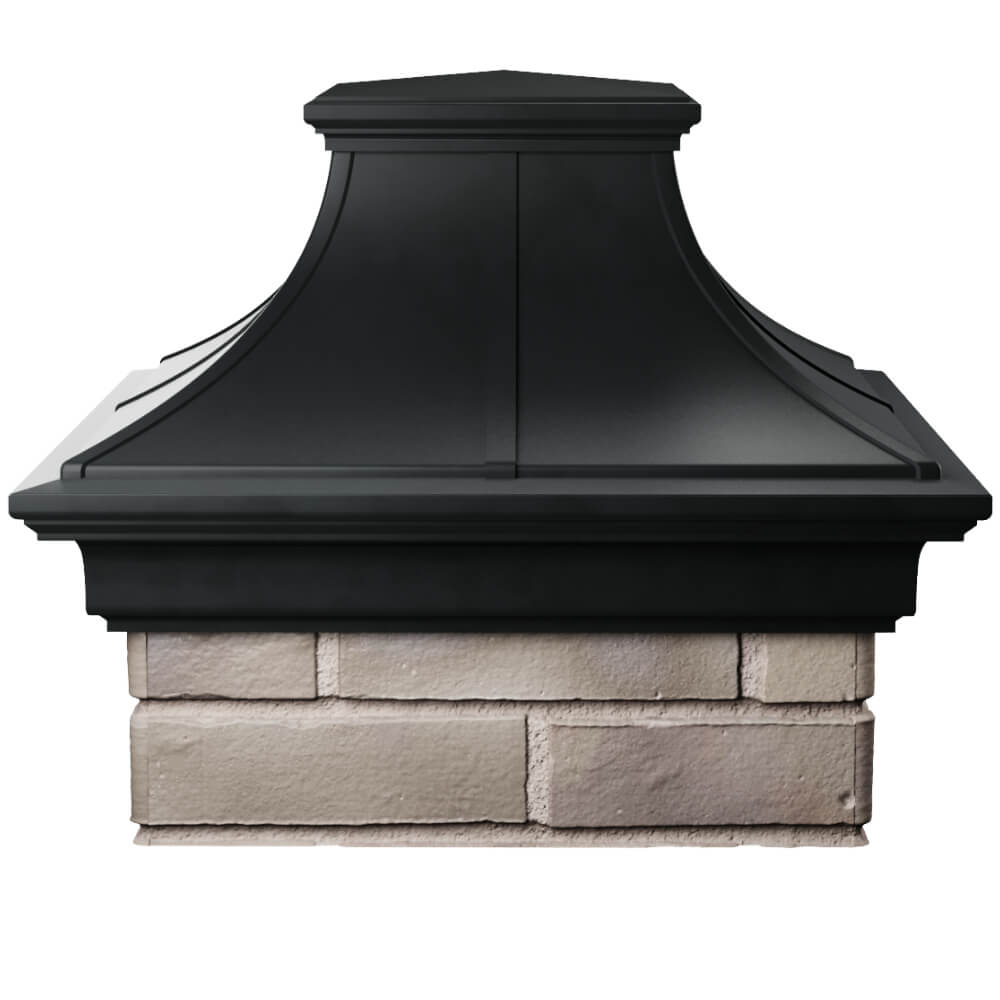 Колпак Zking Монблан Премиум Черный на столб 1.5х1.5 кирпича (385х385мм) Сибай фото