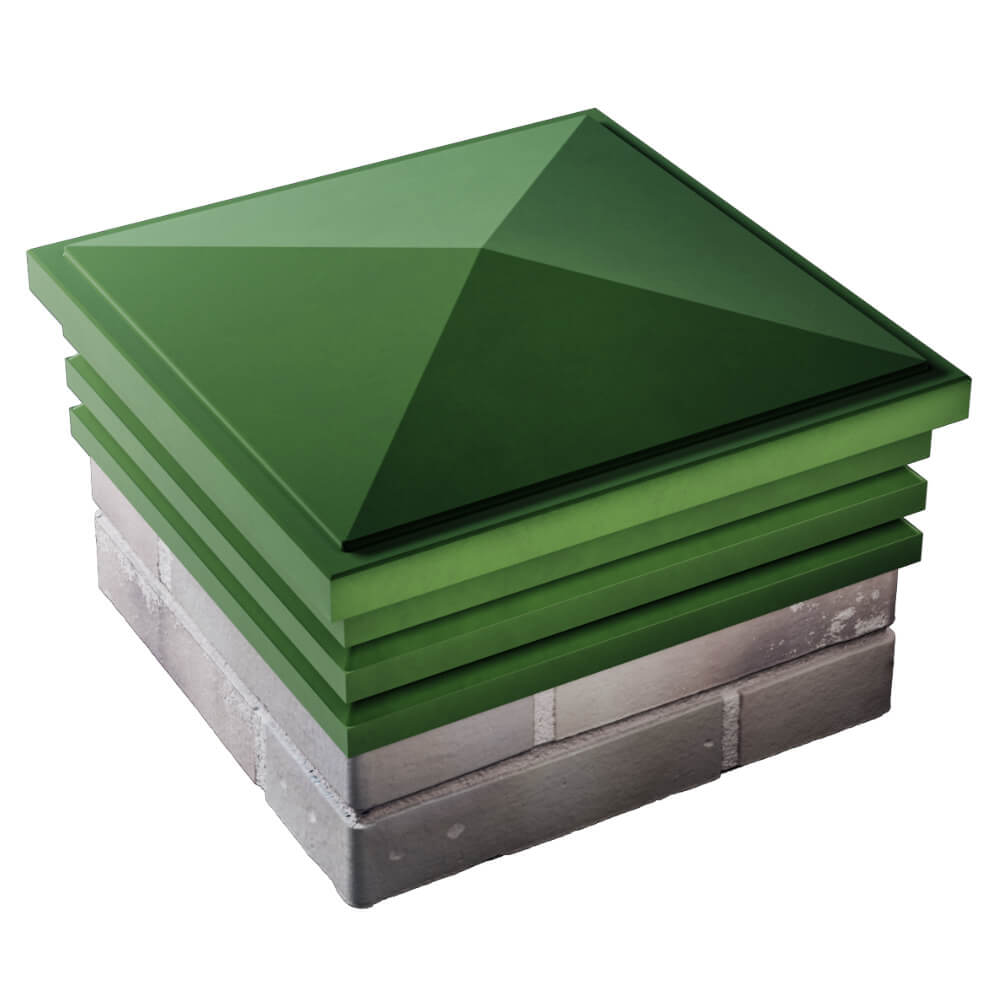 Колпак Zking Бона ХайТек Зеленый на столб 1.5х1.5 кирпича (385х385мм) в Сибае фото