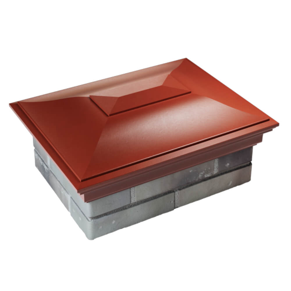 Колпак Zking Монблан Красный на столб 2х1.5 кирпича (515х385мм) Сибай фото