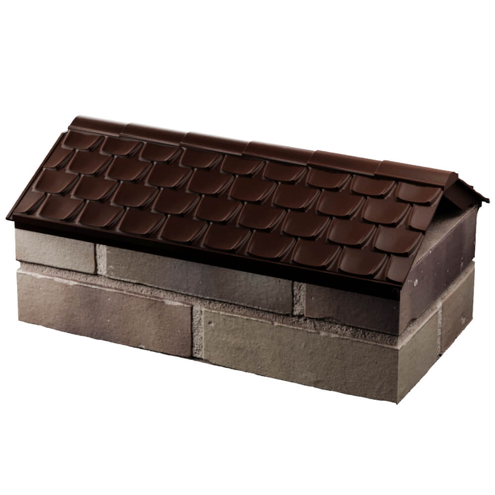 Парапет Zking Эльбрус Коричневый с посадкой на 1 кирпич (255мм) в Сибае фото