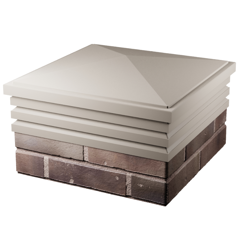 Колпак Zking Бона ХайТек Бежевый на столб 2х2 кирпича (513х513мм) в Сибае фото