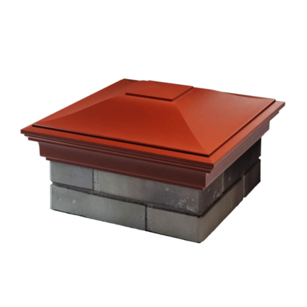 Колпак Zking Монблан Красный на столб 1.5х1.5 еврокирпича 0.7НФ (355х355мм) в Сибае фото