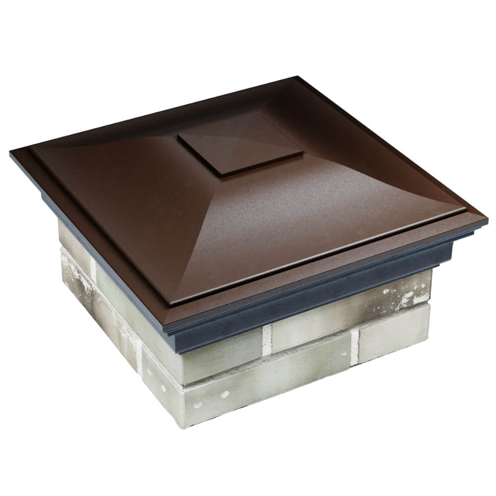 Колпак Zking Монблан Коричневый на столб 1.5х1.5 кирпича (385х385мм) в Сибае фото