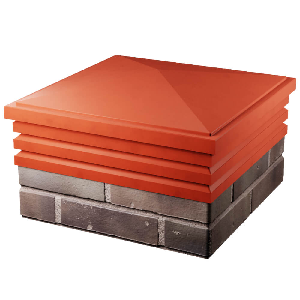 Колпак Zking Бона ХайТек Красный на столб 2х2 кирпича (513х513мм) в Сибае фото