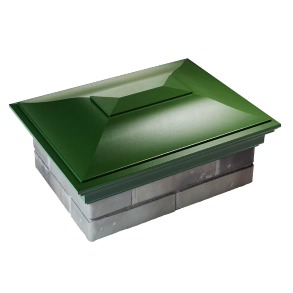 Колпак Zking Монблан Зеленый на столб 2х1.5 кирпича (515х385мм) Сибай фото