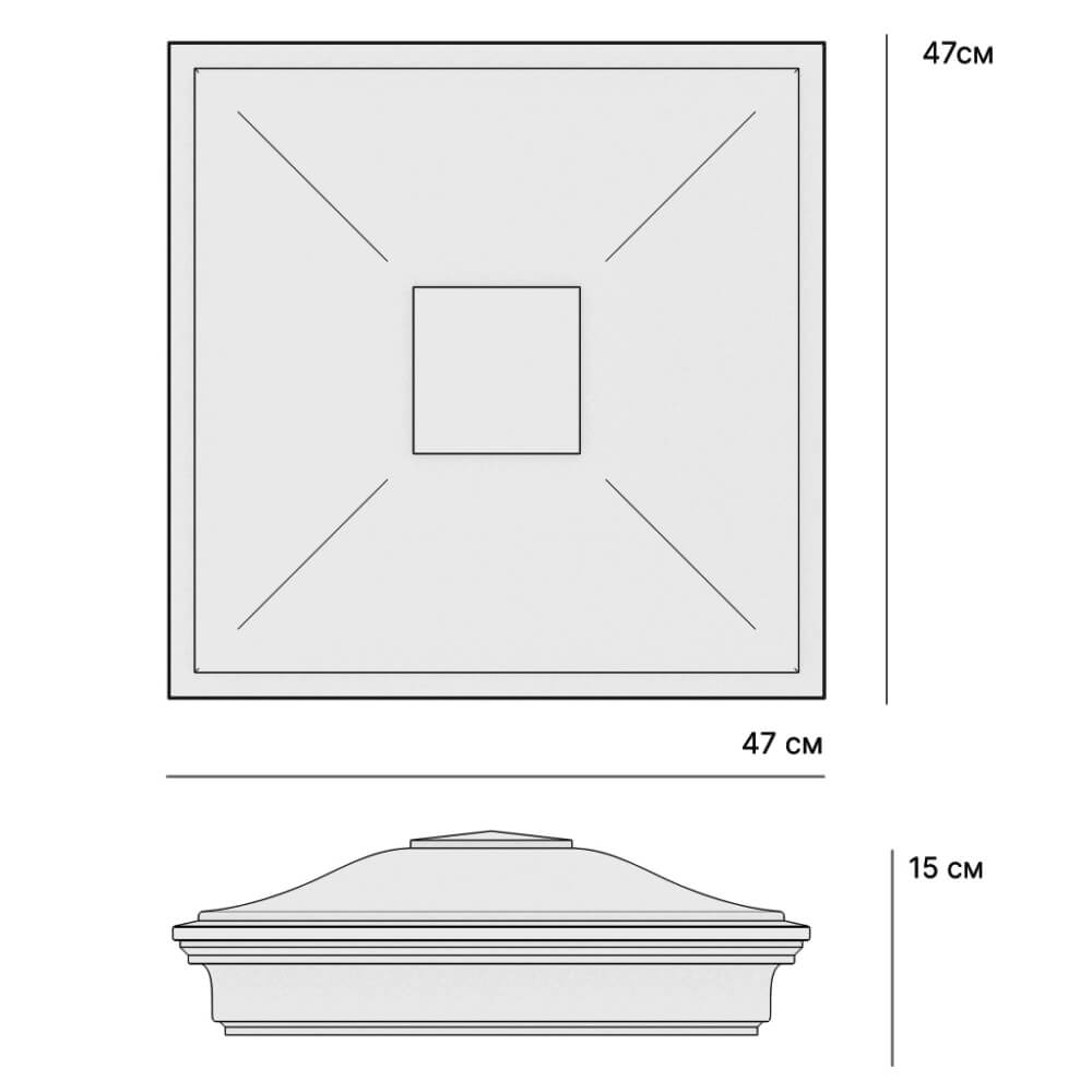Колпак Zking Монблан Красный на столб 1.5х1.5 кирпича (385х385мм) в Сибае фото