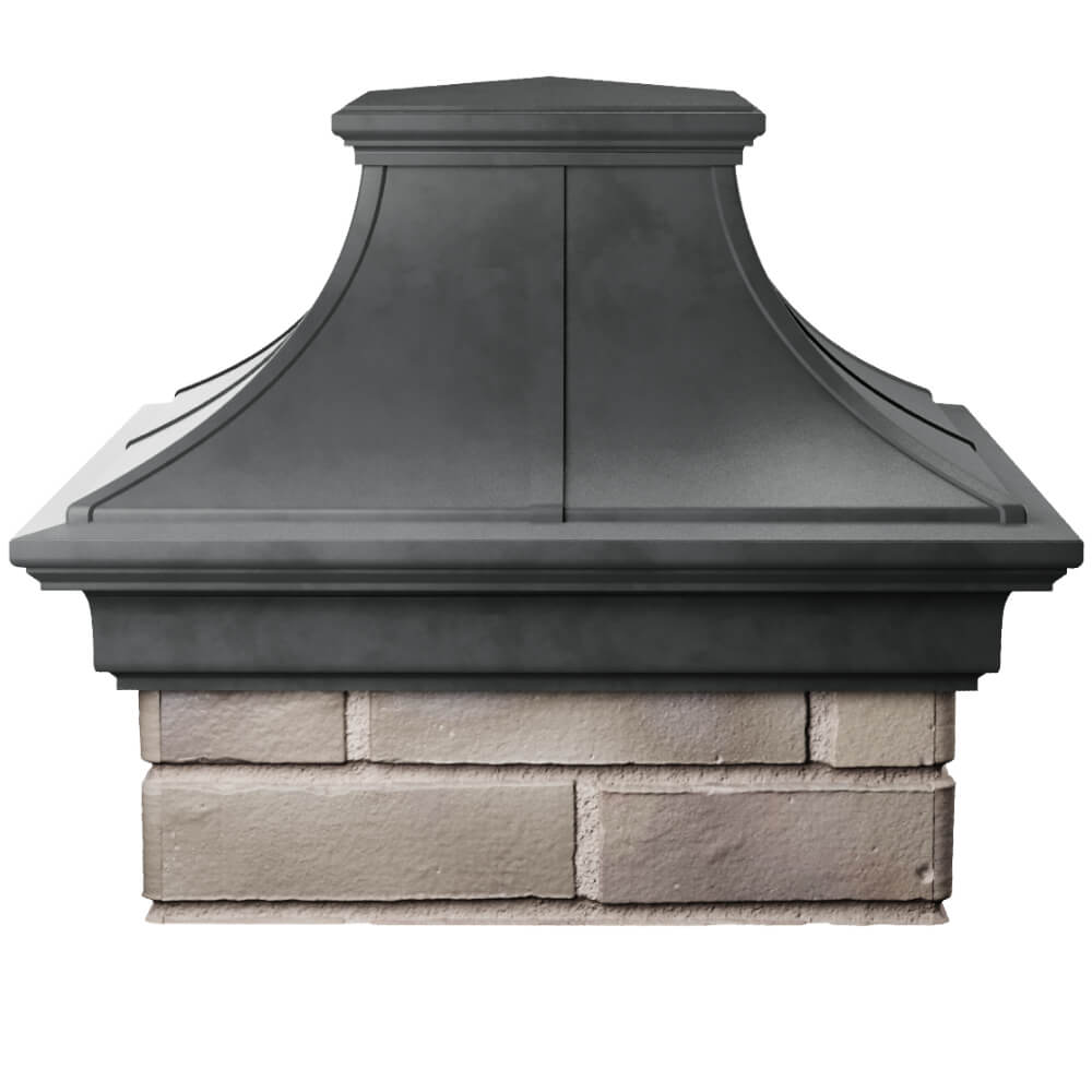 Колпак Zking Монблан Премиум Серый на столб 1.5х1.5 кирпича (385х385мм) Сибай фото