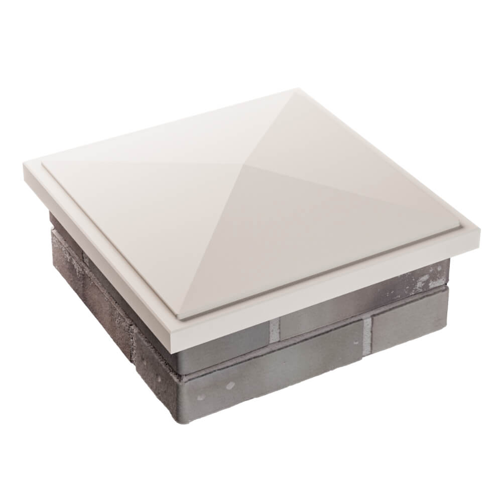 Колпак Zking БонаМоно Бежевый на столб 1.5х1.5 кирпича (385х385, 400х400мм) в Сибае фото