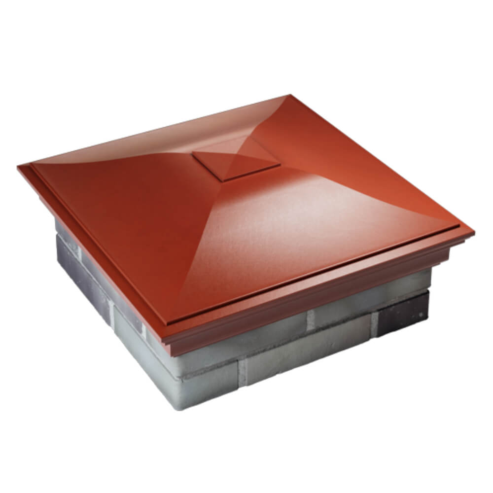 Колпак Zking Монблан Красный на столб 2х2 кирпича (515х515мм) Сибай фото