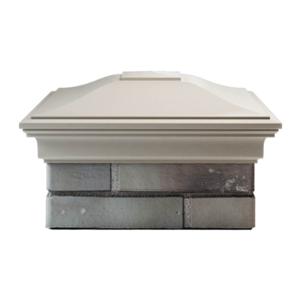 Колпак Zking Монблан Бежевый на столб 1.5х1.5 еврокирпича 0.7НФ (355х355мм) Сибай фото