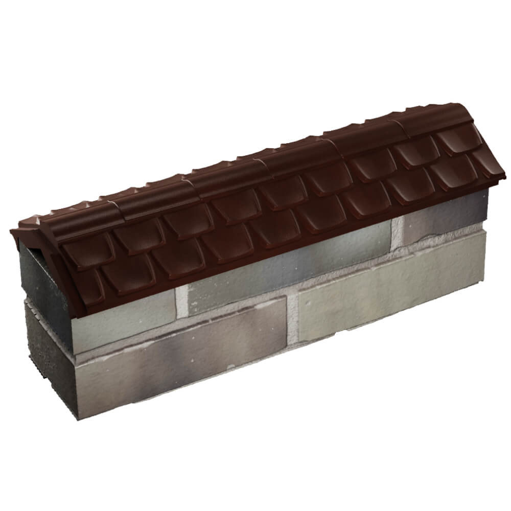 Парапет Zking Эльбрус Коричневый с посадкой на 0.5 кирпича (130мм) в Сибае фото