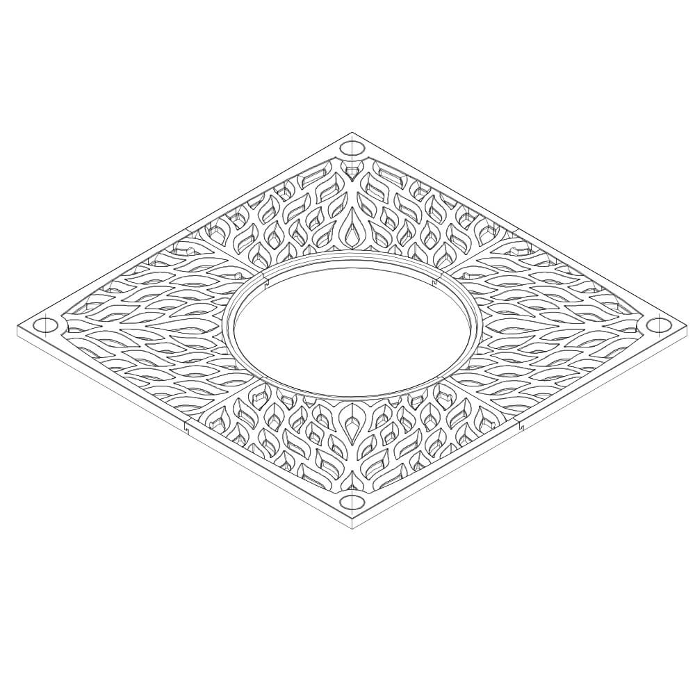 Приствольная решетка для дерева ZKING CRUST 2х2м Черная в Сибае фото