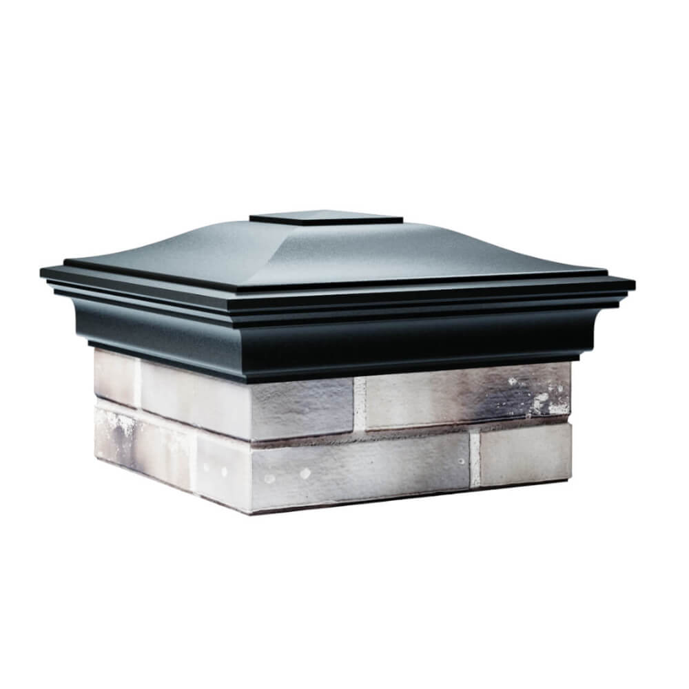 Колпак Zking Монблан Черный на столб 1.5х1.5 еврокирпича 0.7НФ (355х355мм) в Сибае фото