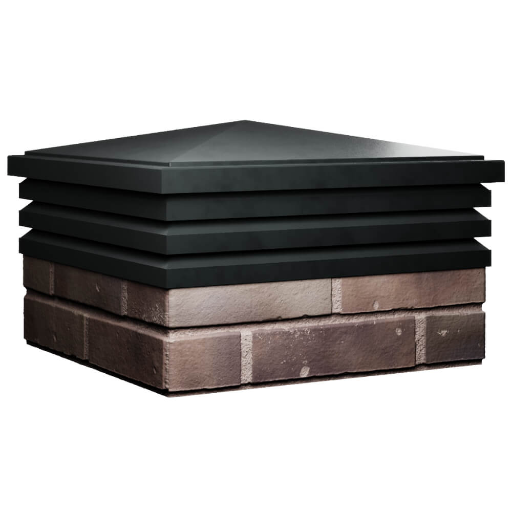 Колпак Zking Бона ХайТек Черный на столб 2х2 кирпича (513х513мм) в Сибае фото