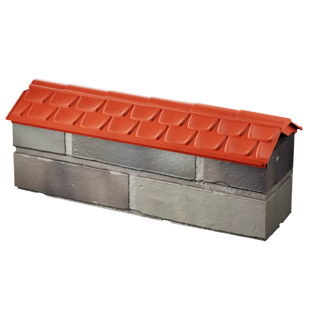 Парапет Zking Эльбрус Красный с посадкой на 0.5 кирпича (130мм) в Сибае фото