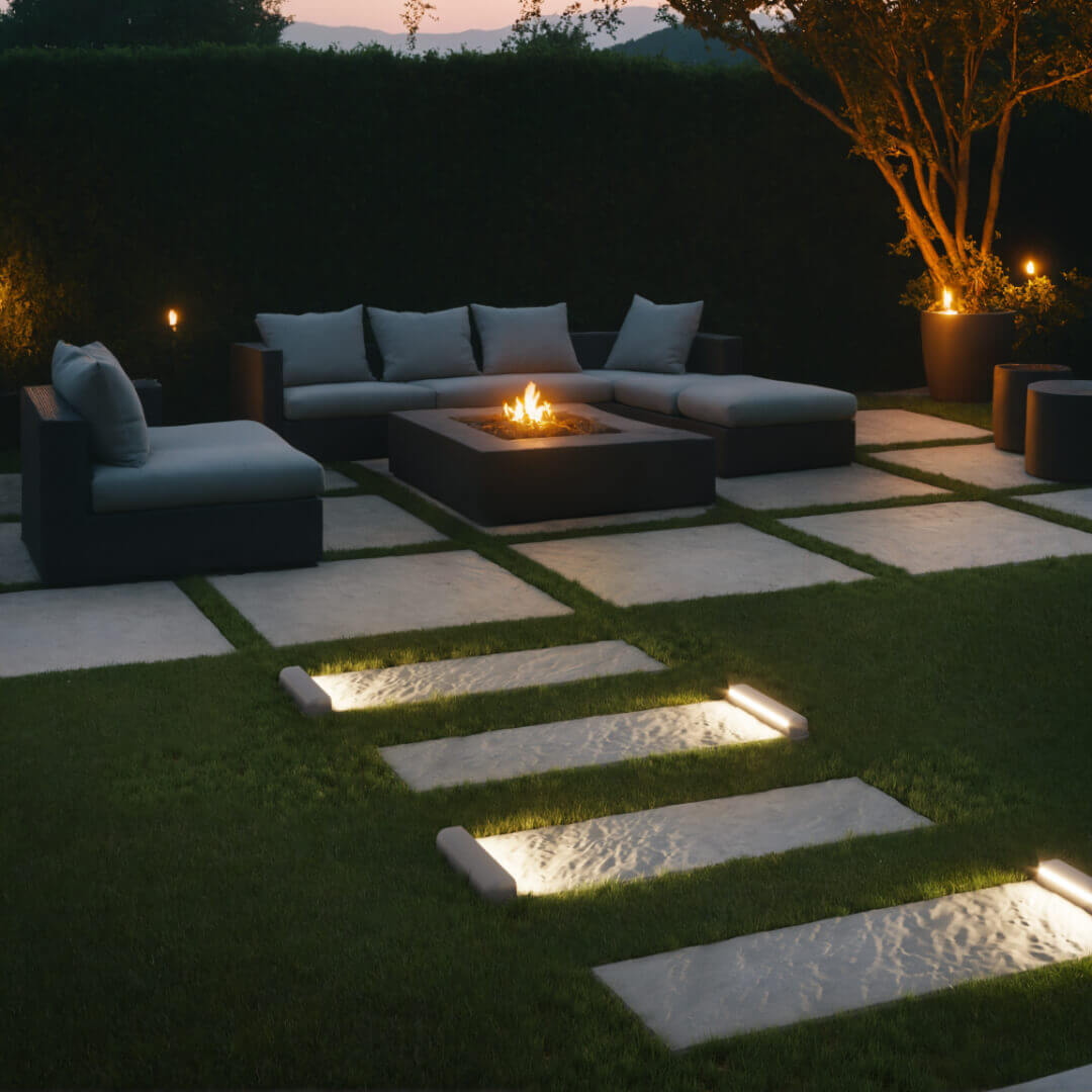 LED Светильник для шаговой плиты STONE Светлая Галька 330х75х98мм в Сибае фото