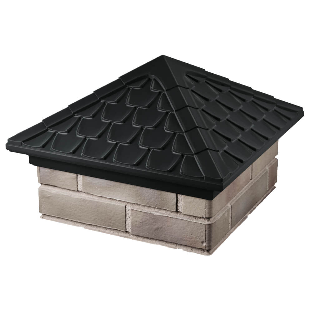 Колпак Zking Эльбрус Черный на столб 1.5х1.5 кирпича (385х385мм) в Сибае фото