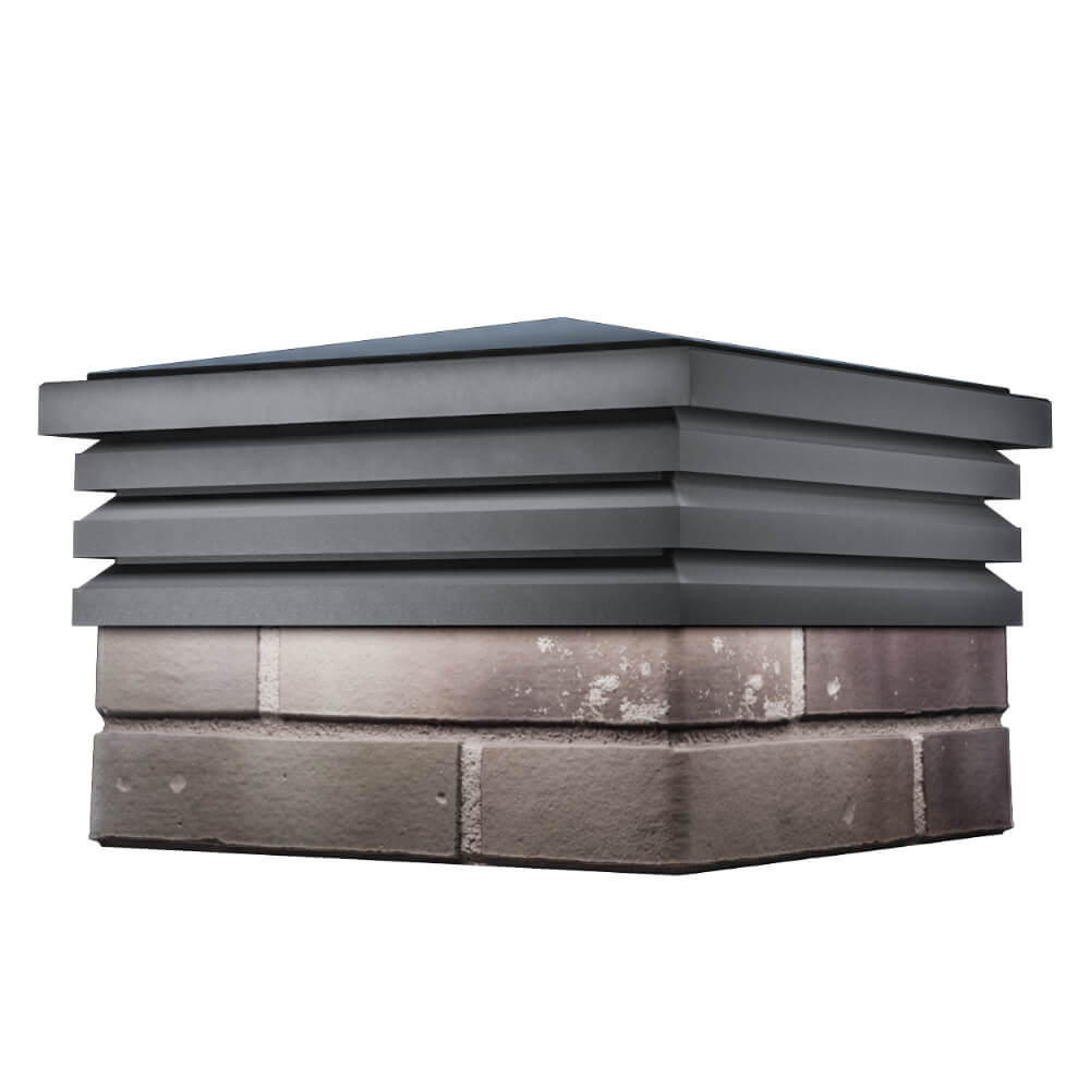 Колпак Zking Бона ХайТек Серый на столб 1.5х1.5 кирпича (385х385мм) в Сибае фото