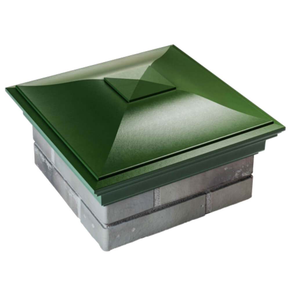 Колпак Zking Монблан Зеленый на столб 1.5х1.5 кирпича (385х385мм) в Сибае фото
