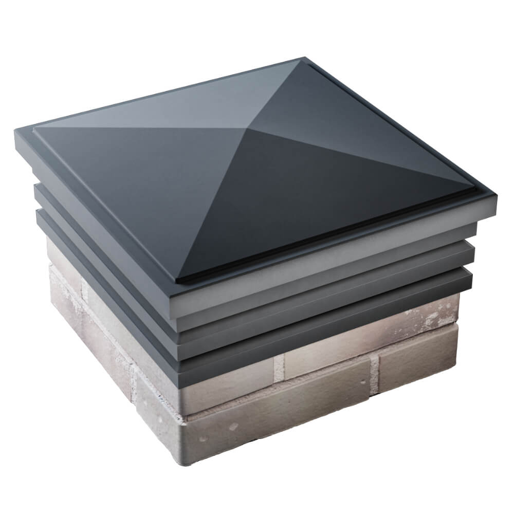 Колпак Zking Бона ХайТек Серый на столб 1.5х1.5 кирпича (385х385мм) в Сибае фото