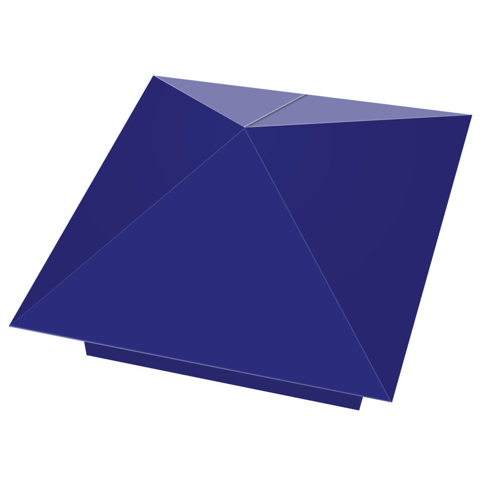 Колпак металлический 400х400мм RAL5002 Синий Ультрамарин заборный Сибай фото