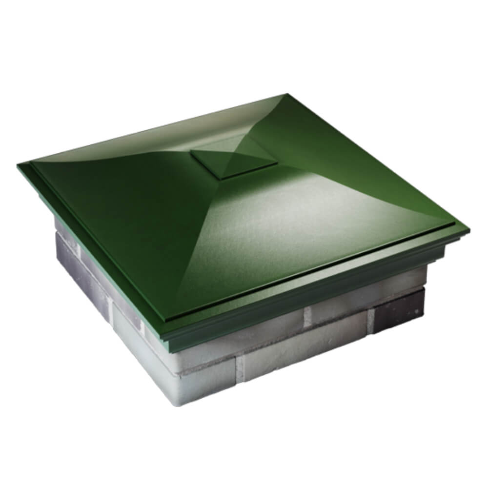 Колпак Zking Монблан Зеленый на столб 2х2 кирпича (515х515мм) Сибай фото