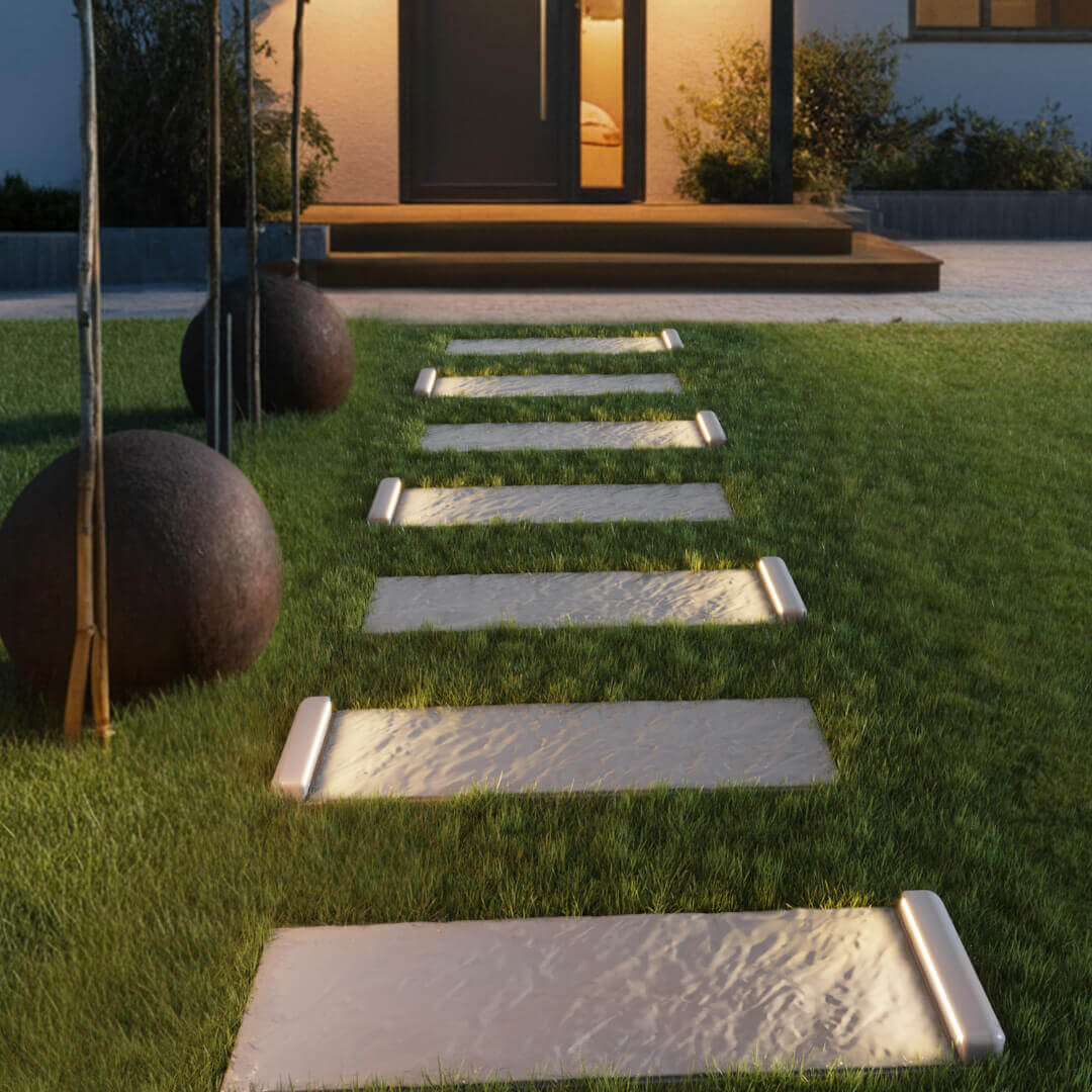 LED Светильник для шаговой плиты STONE Светлая Галька 330х75х98мм в Сибае фото