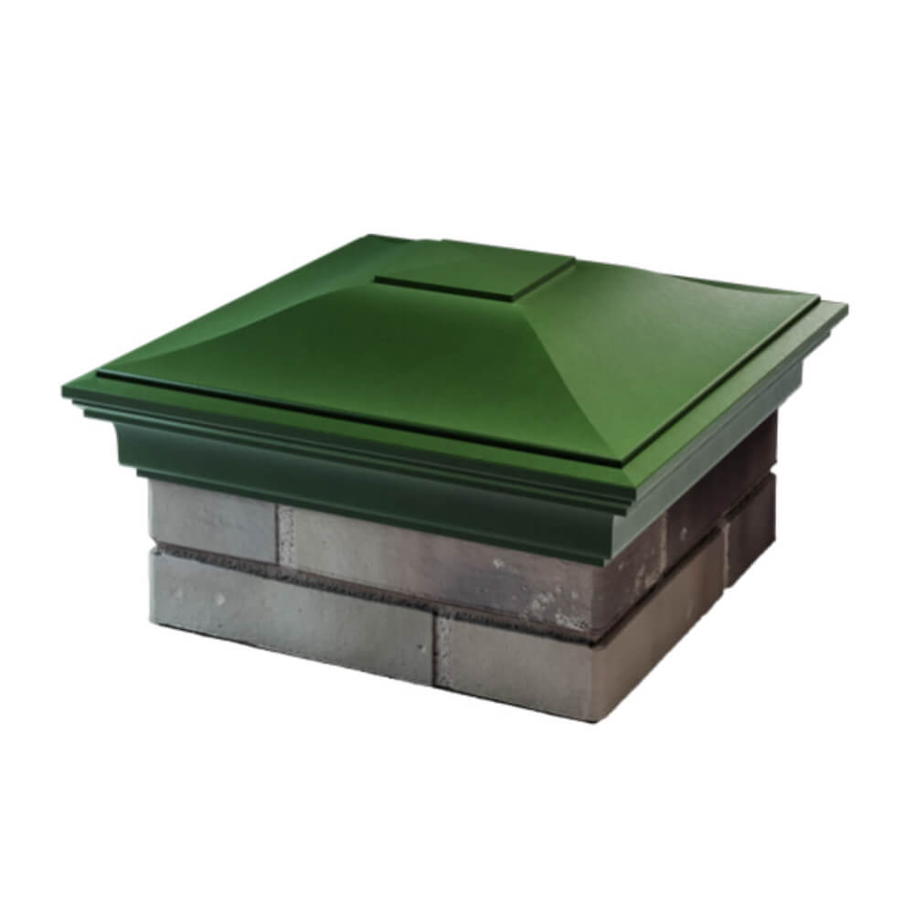 Колпак Zking Монблан Зеленый на столб 1.5х1.5 еврокирпича 0.7НФ (355х355мм) в Сибае фото