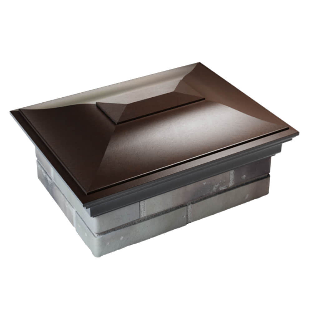 Колпак Zking Монблан Коричневый на столб 2х1.5 кирпича (515х385мм) Сибай фото