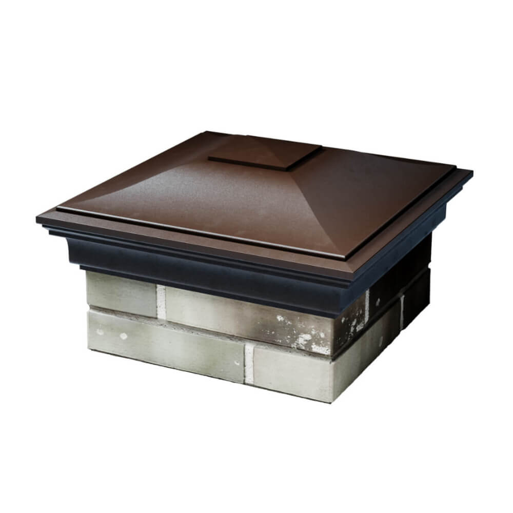 Колпак Zking Монблан Коричневый на столб 1.5х1.5 еврокирпича 0.7НФ (355х355мм) в Сибае фото