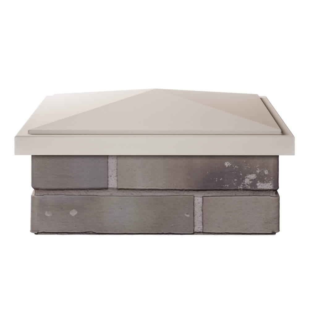 Колпак Zking БонаМоно Бежевый на столб 1.5х1.5 кирпича (385х385, 400х400мм) Сибай фото