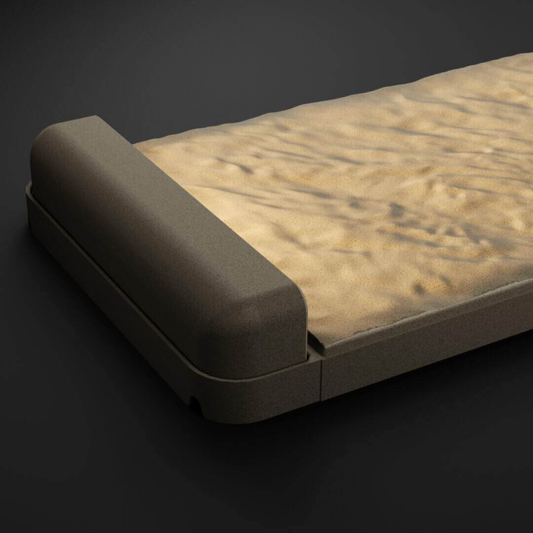 LED Светильник для шаговой плиты STONE Светлая Галька 330х75х98мм в Сибае фото