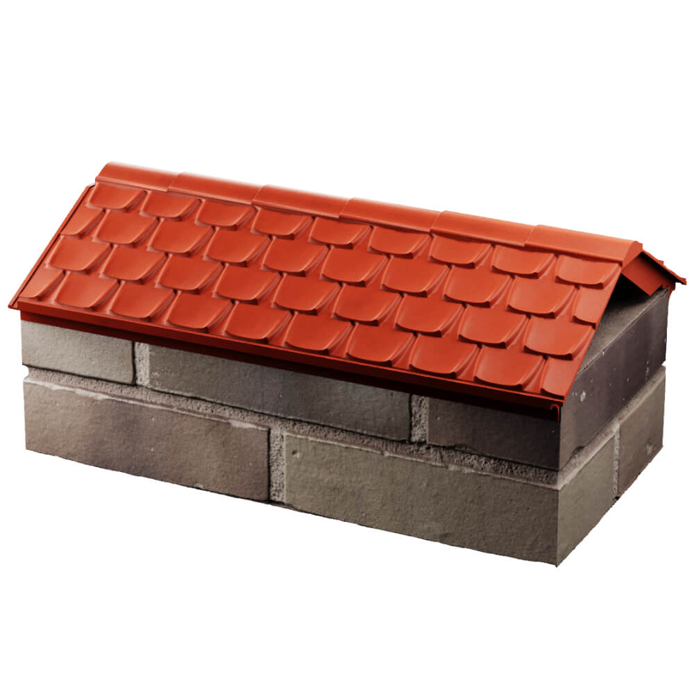 Парапет Zking Эльбрус Красный с посадкой на 1 кирпич (255мм) в Сибае фото