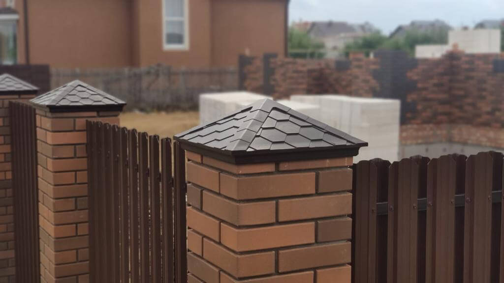 Колпак Zking Эверест Коричневый на столб 1.5х1.5 кирпича (390х390мм) в Сибае фото