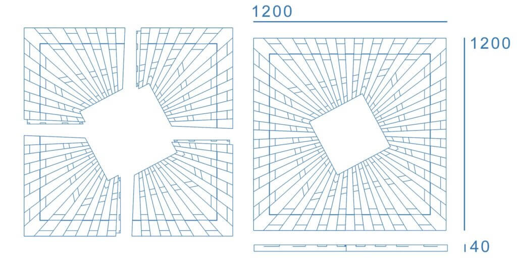 Приствольная решетка для дерева ZKING ATMOSPHERE 1.2х1.2м Красная в Сибае фото