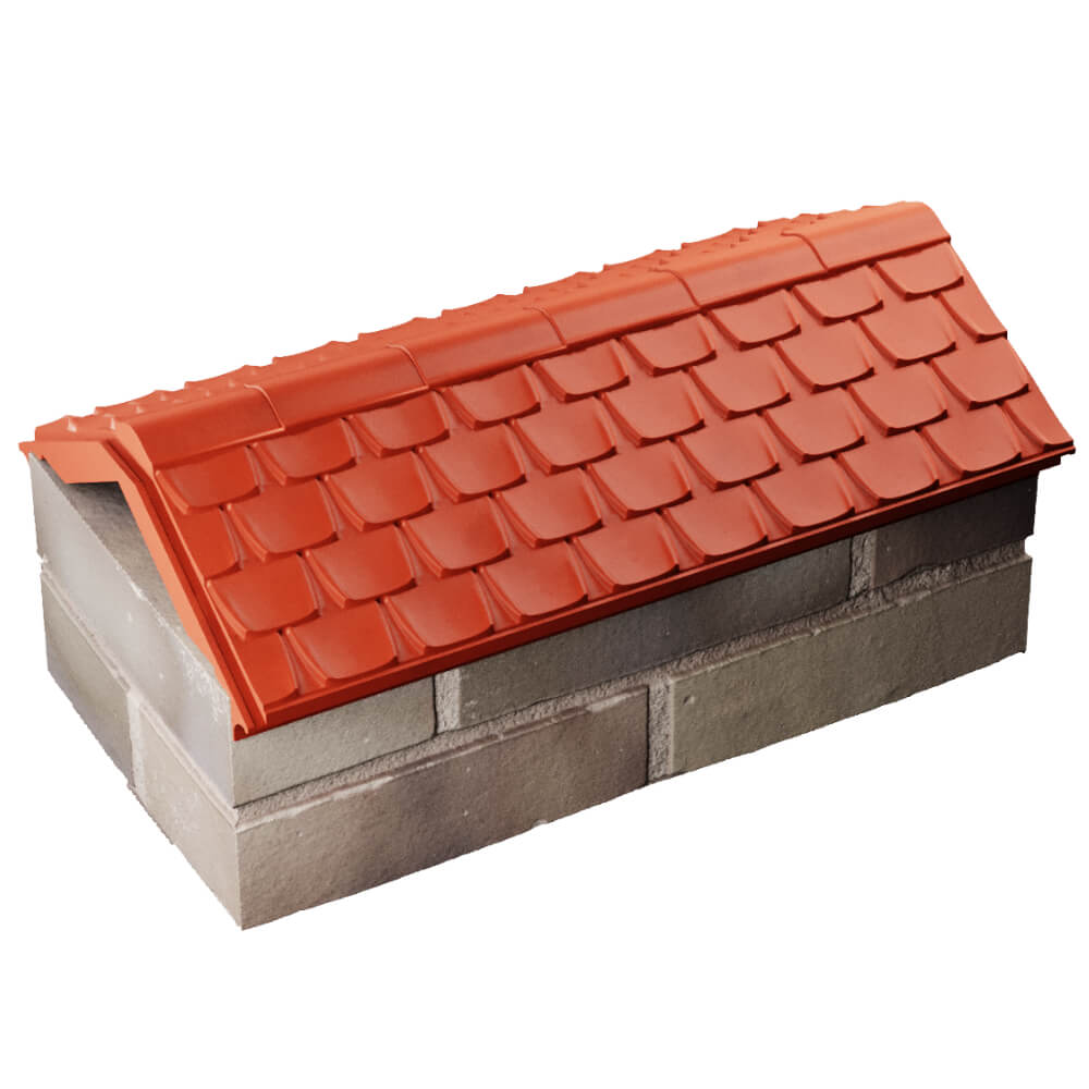 Парапет Zking Эльбрус Красный с посадкой на 1 кирпич (255мм) в Сибае фото