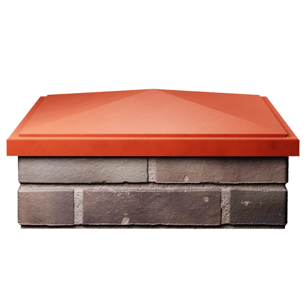 Колпак Zking БонаМоно Красный на столб 2х2 кирпича (515х515, 530х530мм) Сибай фото