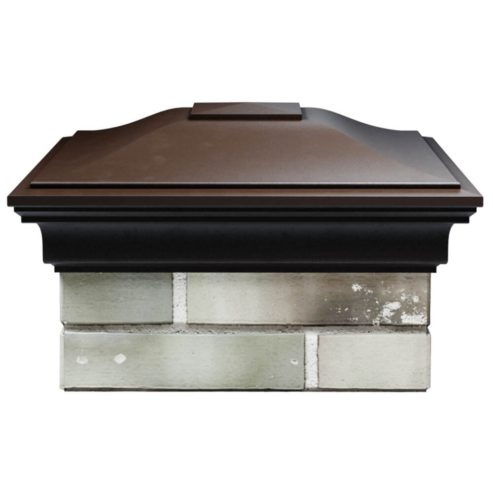 Колпак Zking Монблан Коричневый на столб 1.5х1.5 кирпича (385х385мм) Сибай фото