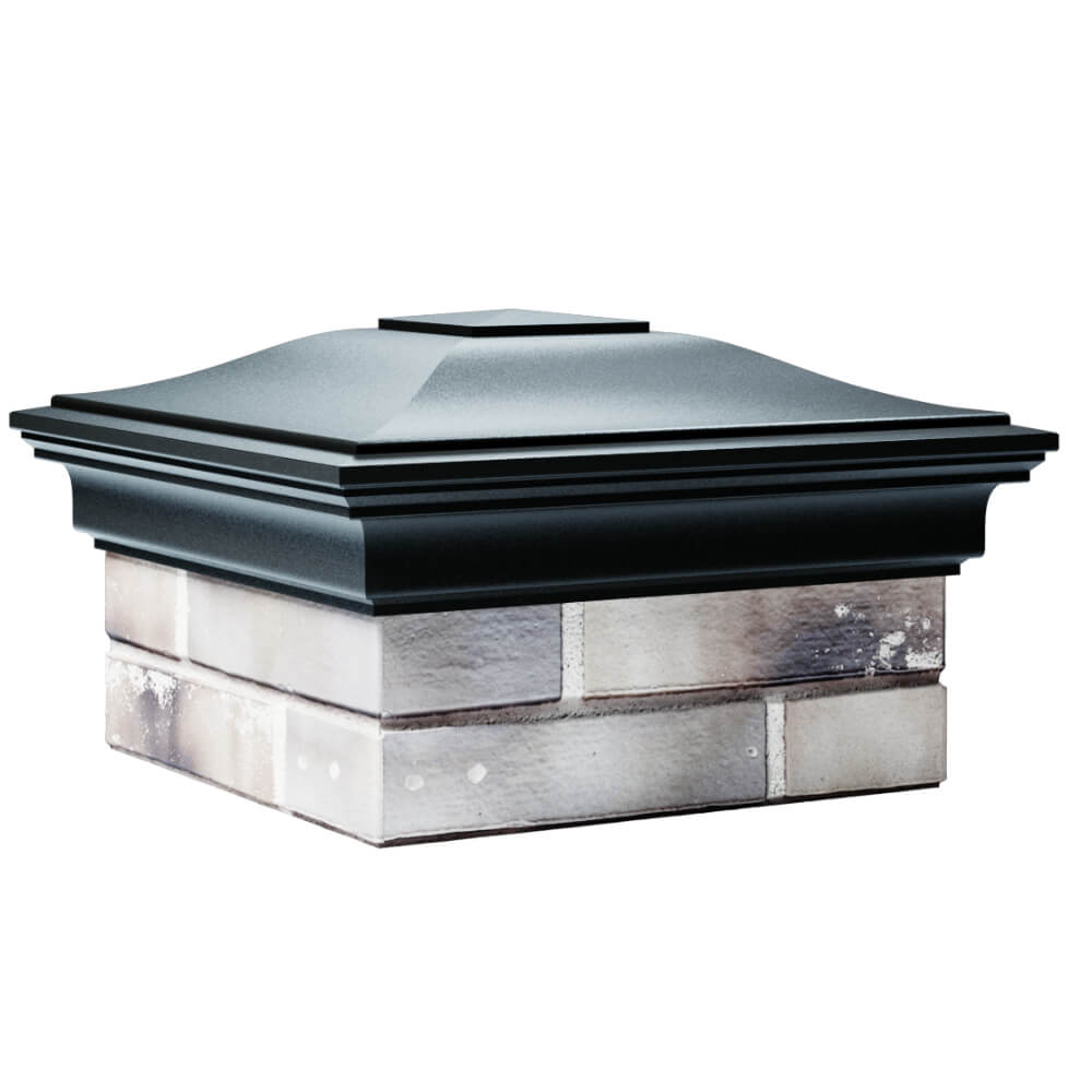 Колпак Zking Монблан Черный на столб 1.5х1.5 кирпича (385х385мм) в Сибае фото