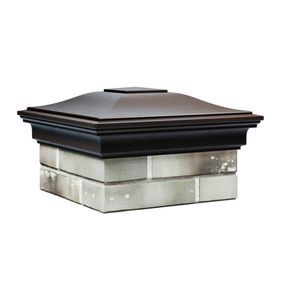 Колпак Zking Монблан Коричневый на столб 1.5х1.5 еврокирпича 0.7НФ (355х355мм) в Сибае фото