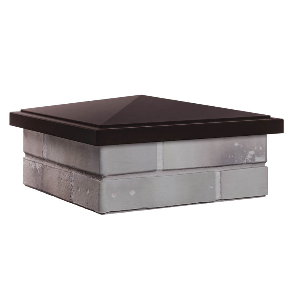 Колпак Zking БонаМоно Коричневый на столб 1.5х1.5 кирпича (385х385, 400х400мм) в Сибае фото