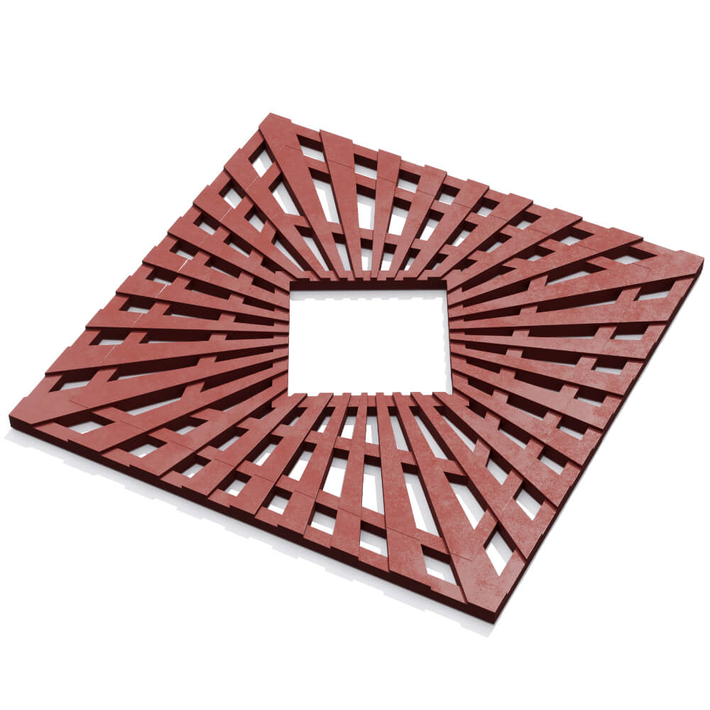 Приствольная решетка для дерева ZKING ATMOSPHERE 1.2х1.2м Красная в Сибае фото