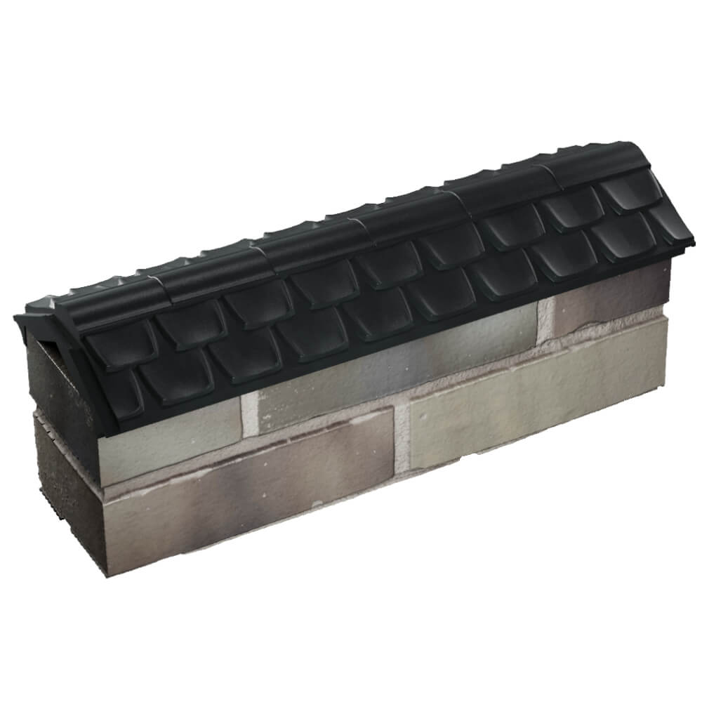 Парапет Zking Эльбрус Черный с посадкой на 0.5 кирпича (130мм) в Сибае фото