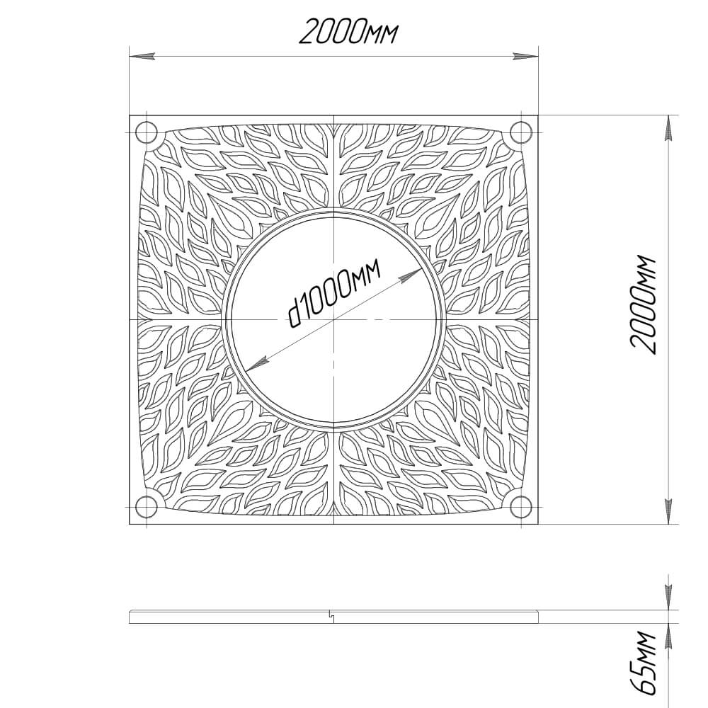 Приствольная решетка для дерева ZKING CRUST 2х2м Черная в Сибае фото
