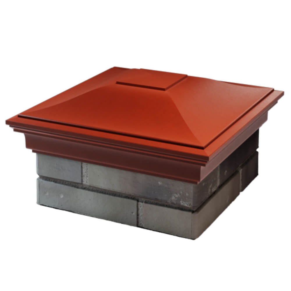 Колпак Zking Монблан Красный на столб 1.5х1.5 кирпича (385х385мм) в Сибае фото