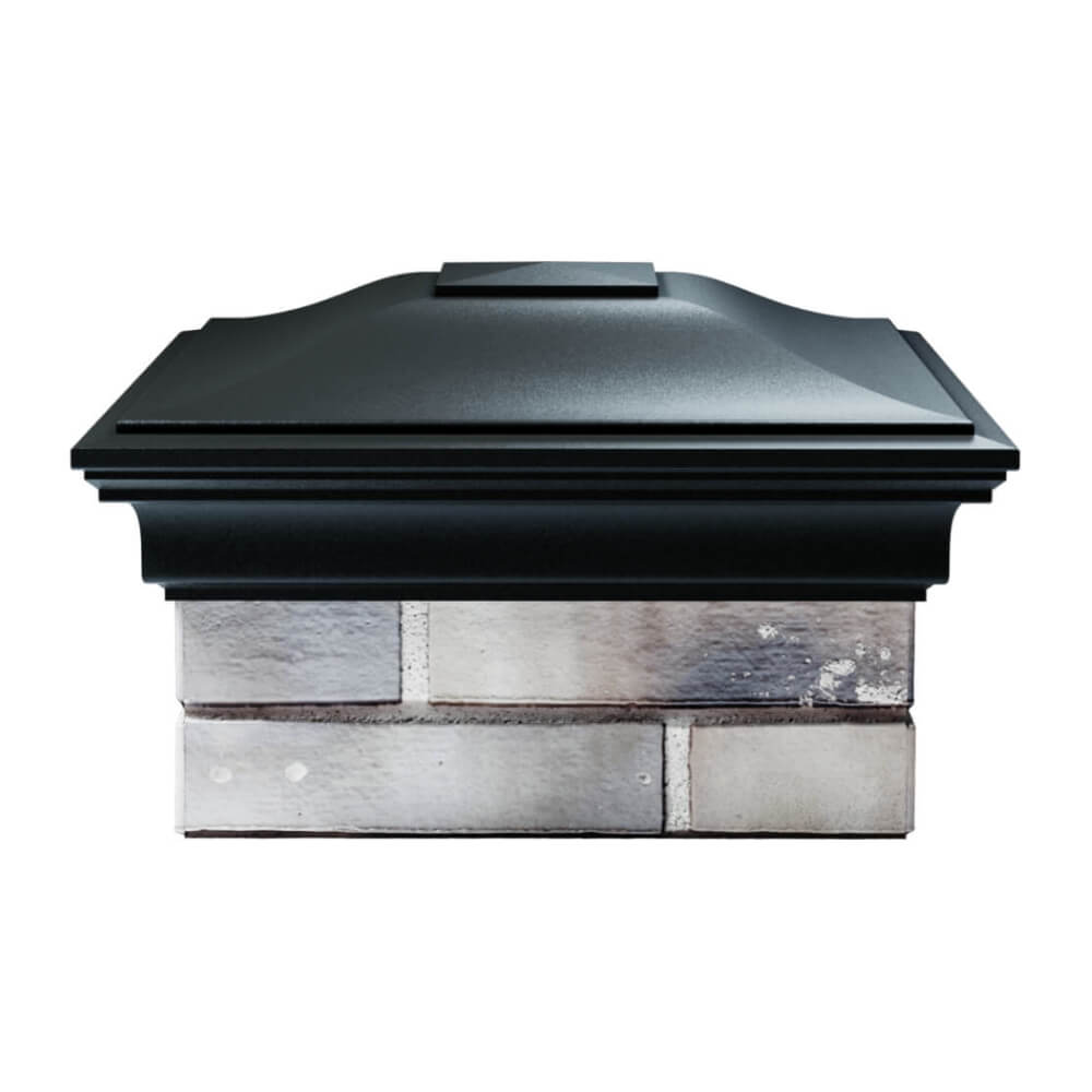 Колпак Zking Монблан Черный на столб 1.5х1.5 еврокирпича 0.7НФ (355х355мм) Сибай фото